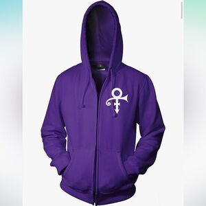 Love Symbol Prince Zip Up Hood Size Large